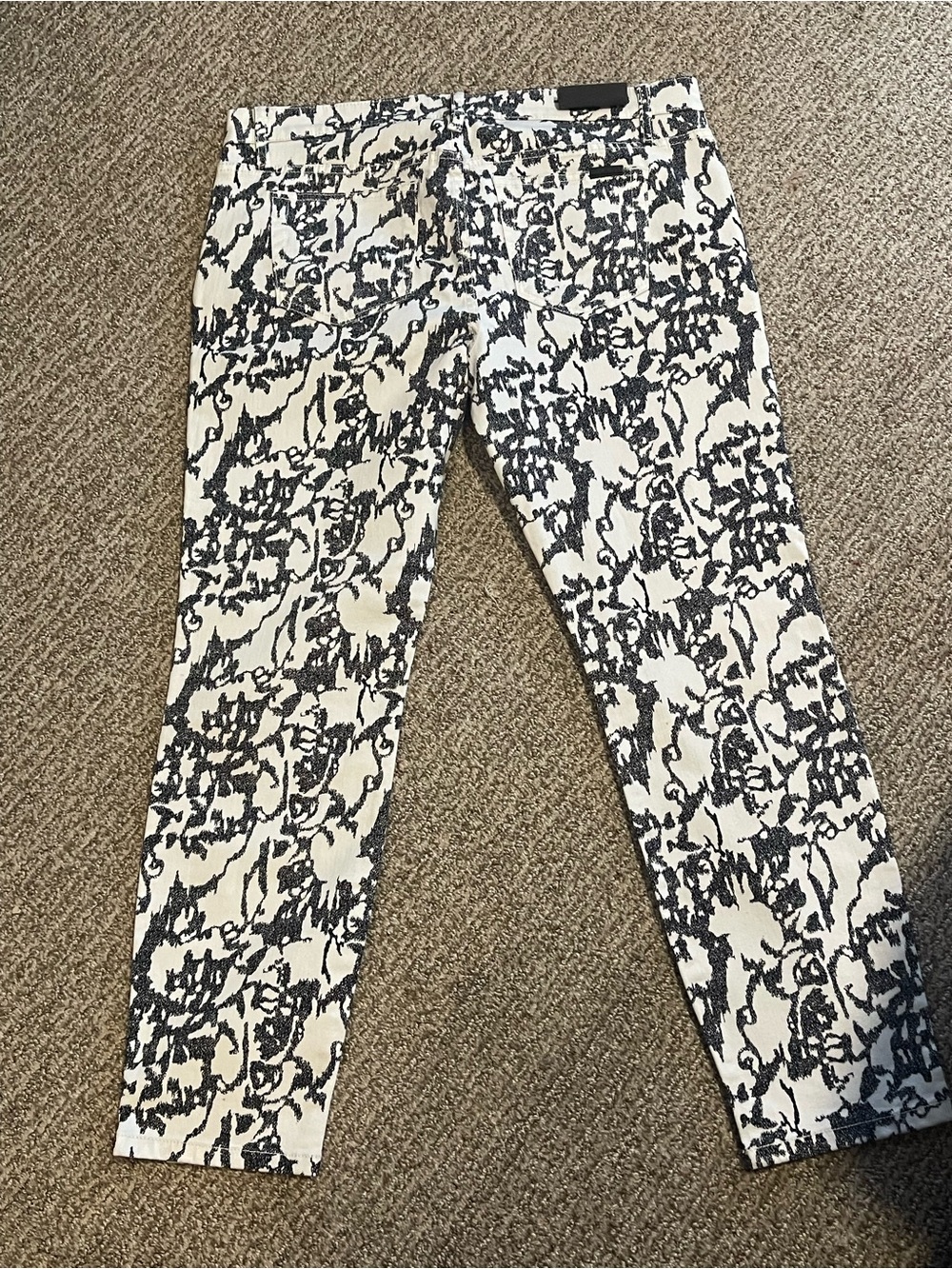 Joe's Jeans Black & White Floral-Print Jeggings